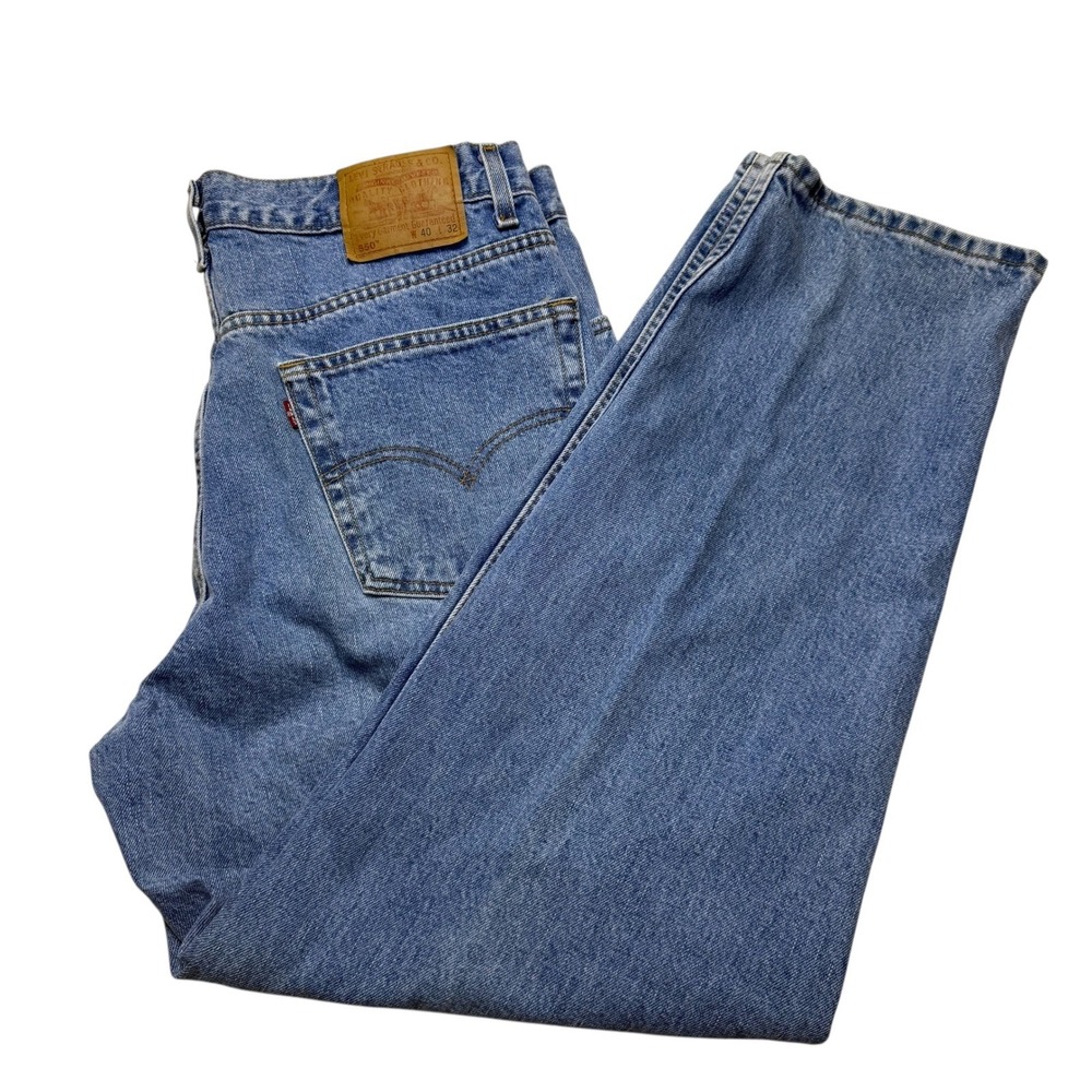 Vtg Levi's 550 Relaxed Fit Jeans Men's 40x32 Denim Straight Leg Made in Mexico